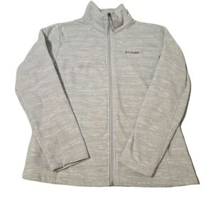 Columbia Womens Fleece Jacket Gray Size Large
